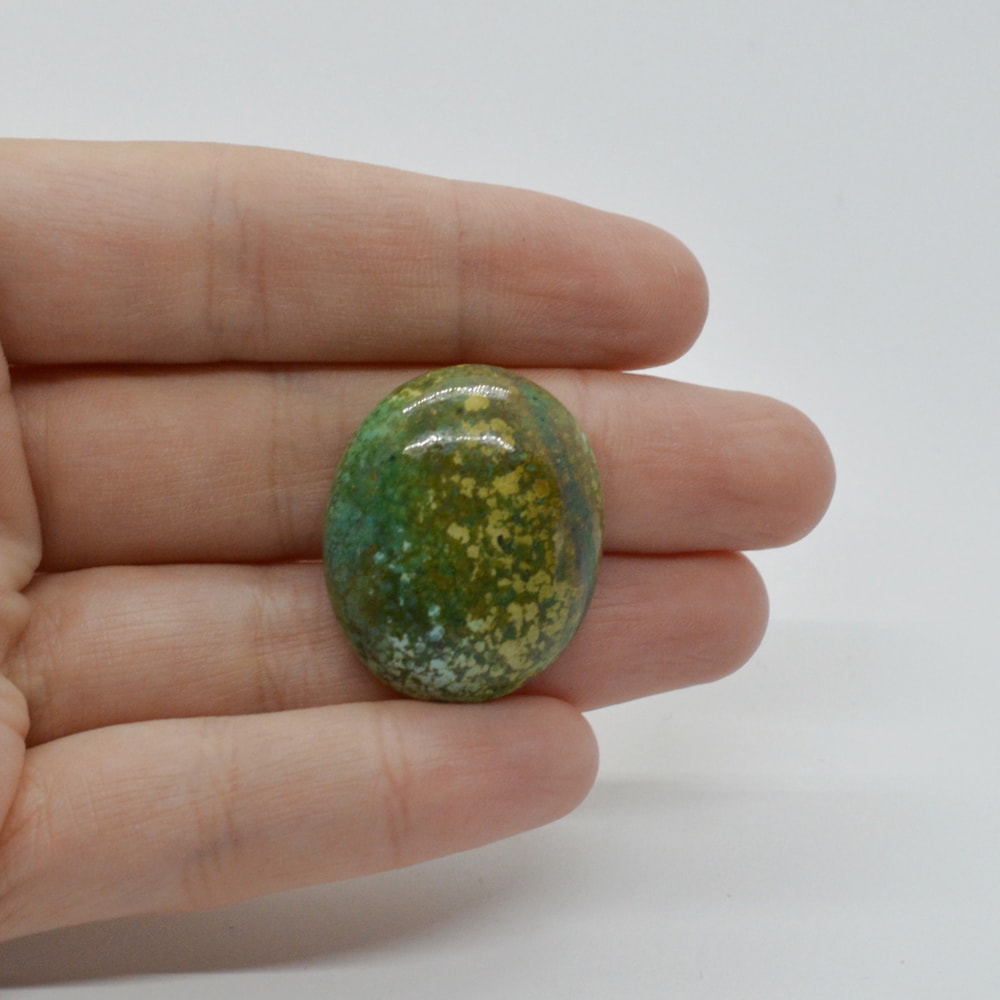 Cabochon turcoaz tibetan 28x23x9mm c55