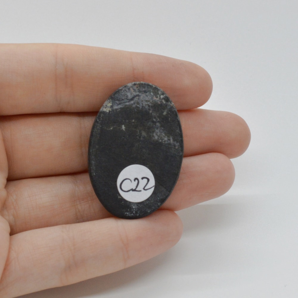 Cabochon turmalina negra 36x25x5mm c22 - 1 | YEO