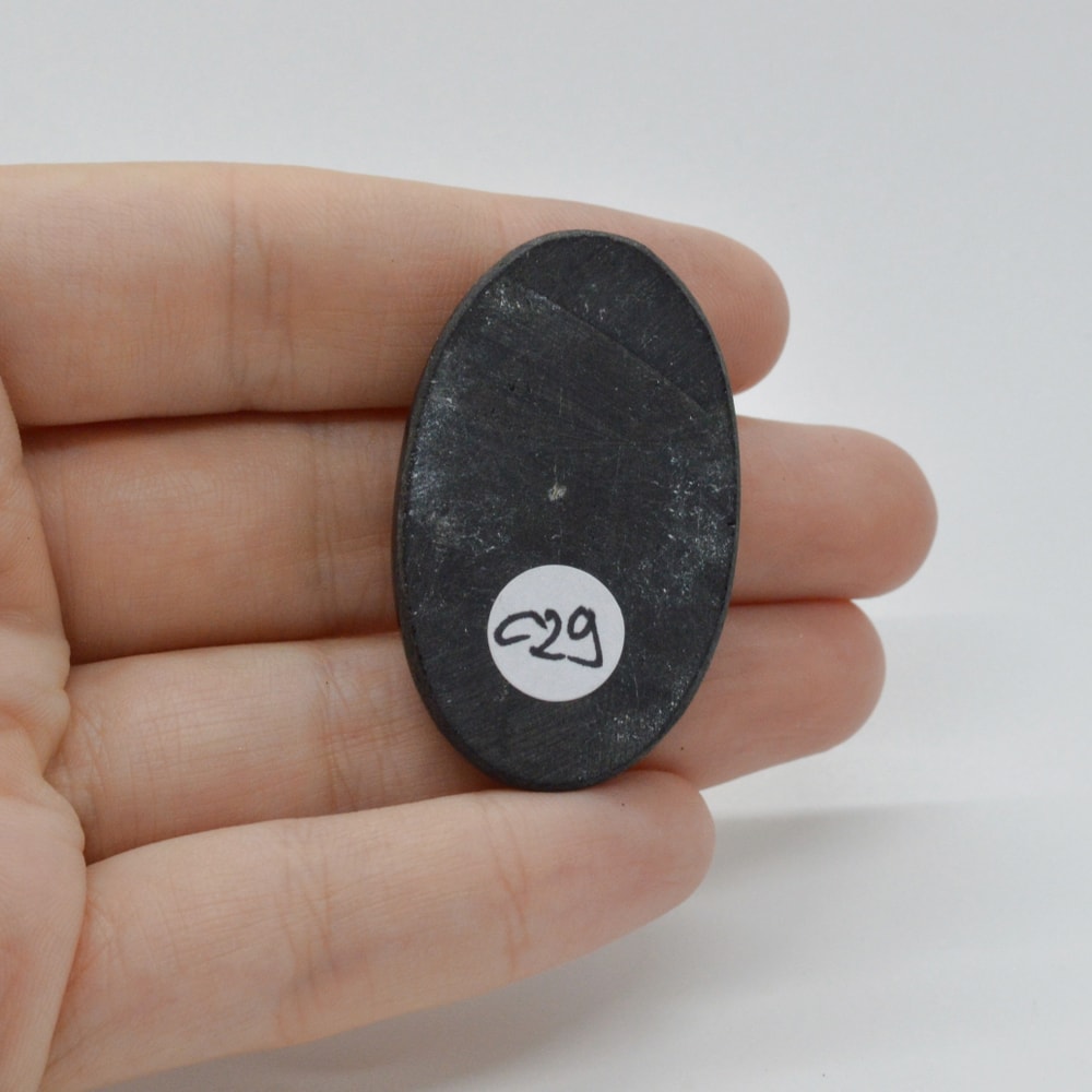 Cabochon turmalina negra 41x25x6mm c29 - 1 | YEO