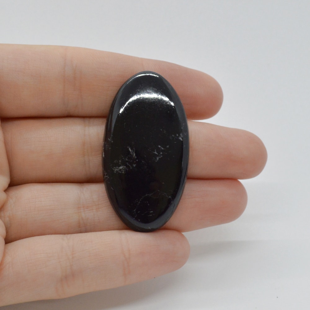 Cabochon turmalina negra 42x22x6mm c11