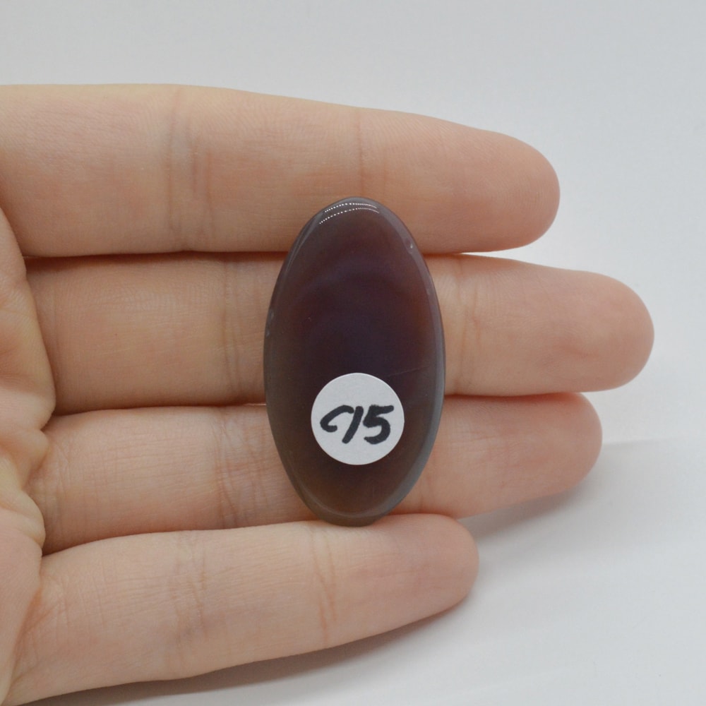 Cabochon agat botswana portocaliu 36x20x6mm c15 - 1 | YEO