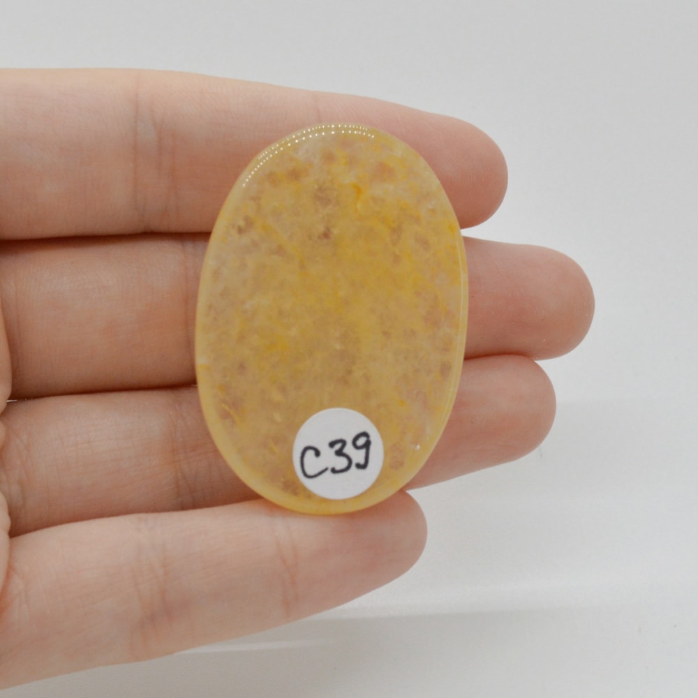 Cabochon aventurin galben 43x30x8mm c39 - 1 | YEO