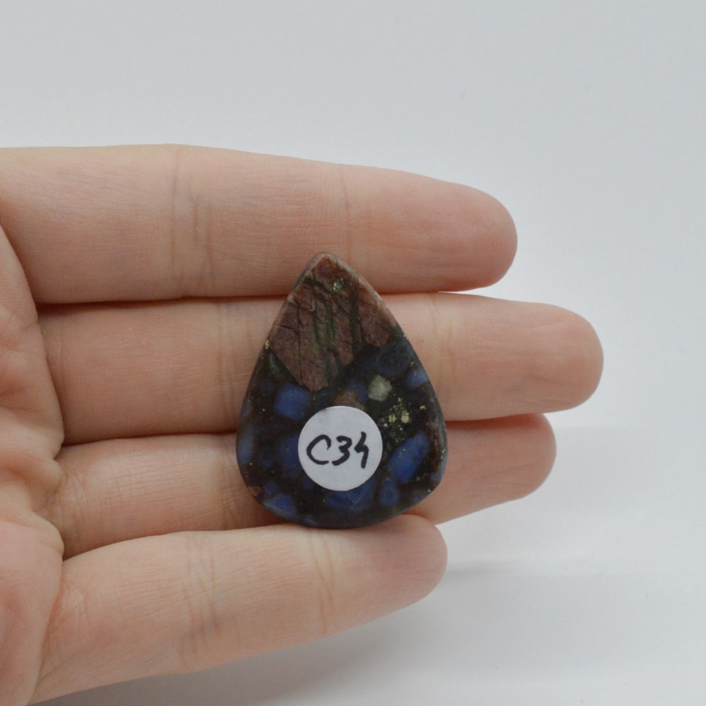 Cabochon que sera 33x25x8mm c34 - 1 | YEO