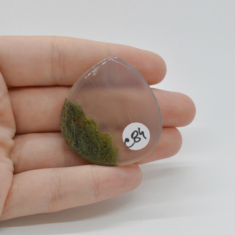 Cabochon agat moss indonezia 40x37x6mm c84 - 1 | YEO