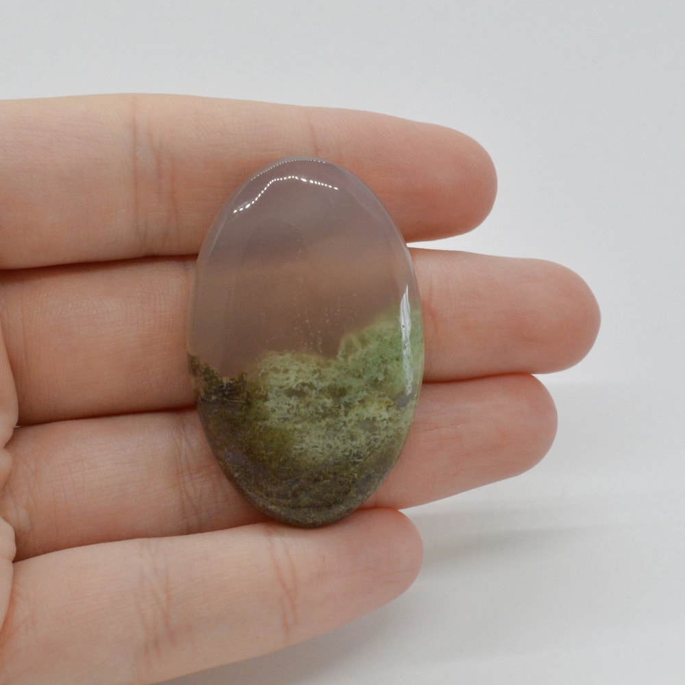 Cabochon agat moss indonezia 42x27x7mm c7