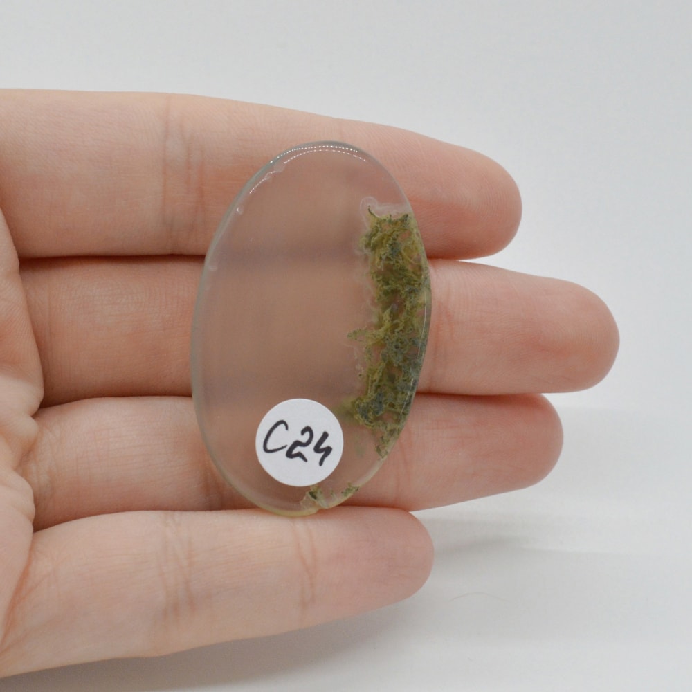 Cabochon agat moss indonezia 43x27x5mm c24 - 1 | YEO