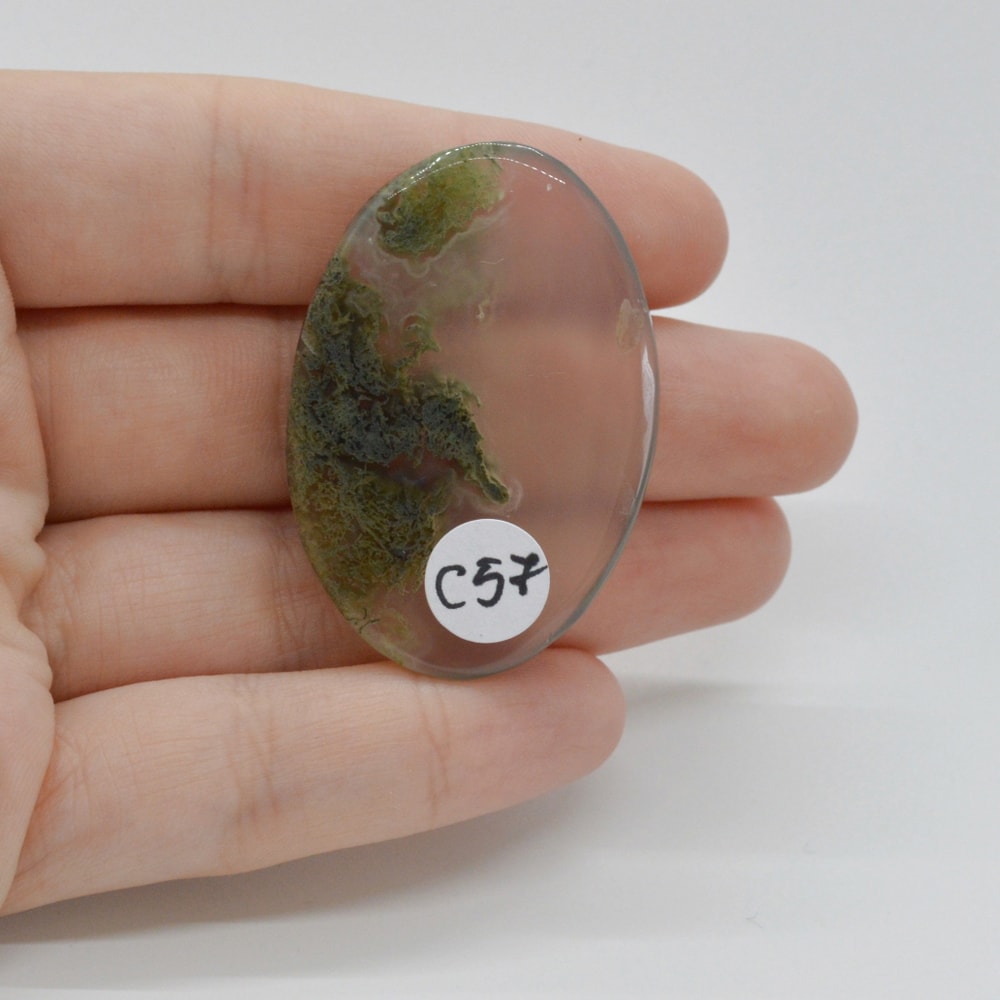 Cabochon agat moss indonezia 43x30x6mm c57 - 1 | YEO