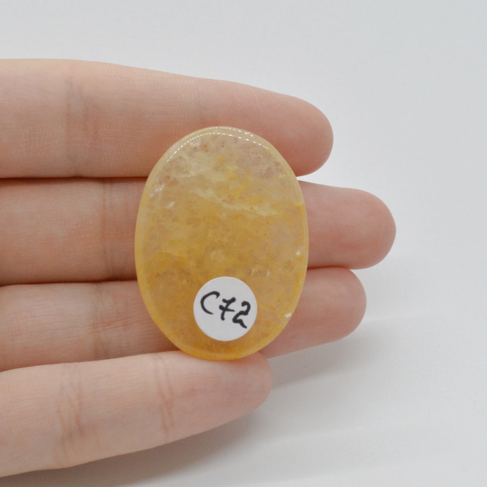 Cabochon aventurin galben 37x27x7mm c72 - 1 | YEO