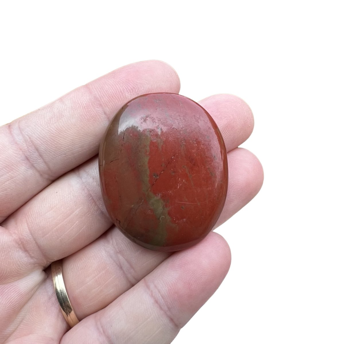 Piatra terapeutica worry stone jasp rosu 30-40mm - 2 | YEO