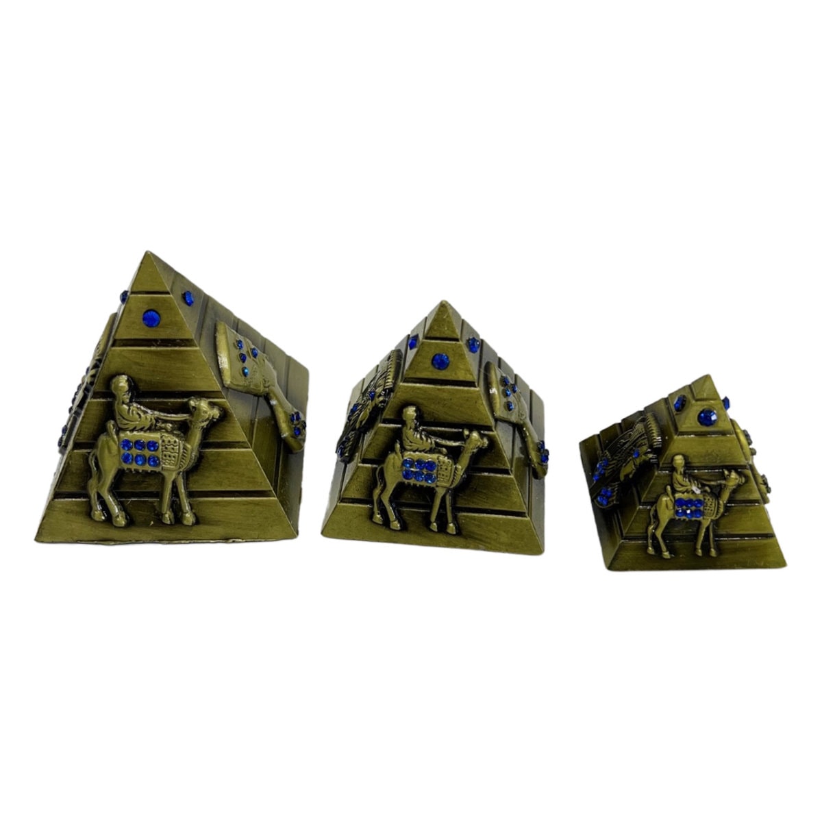 Set piramide cu inscriptii egiptene - alama - 1 | YEO