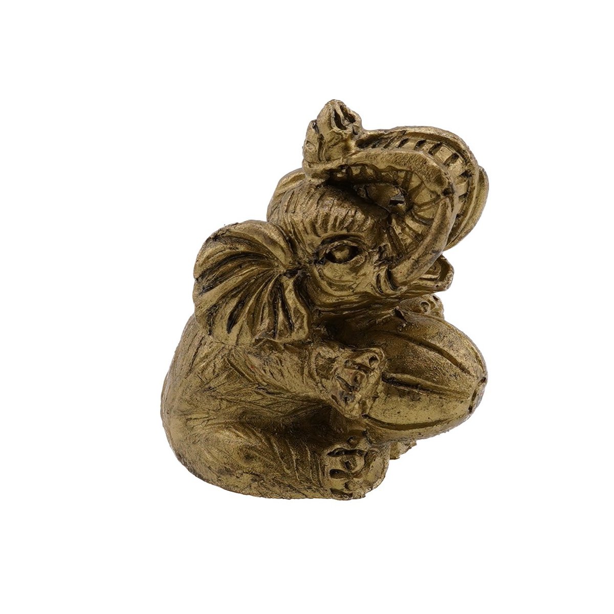 Statueta feng shui elefant din rasina aurie model 1 - 6cm - 3 | YEO