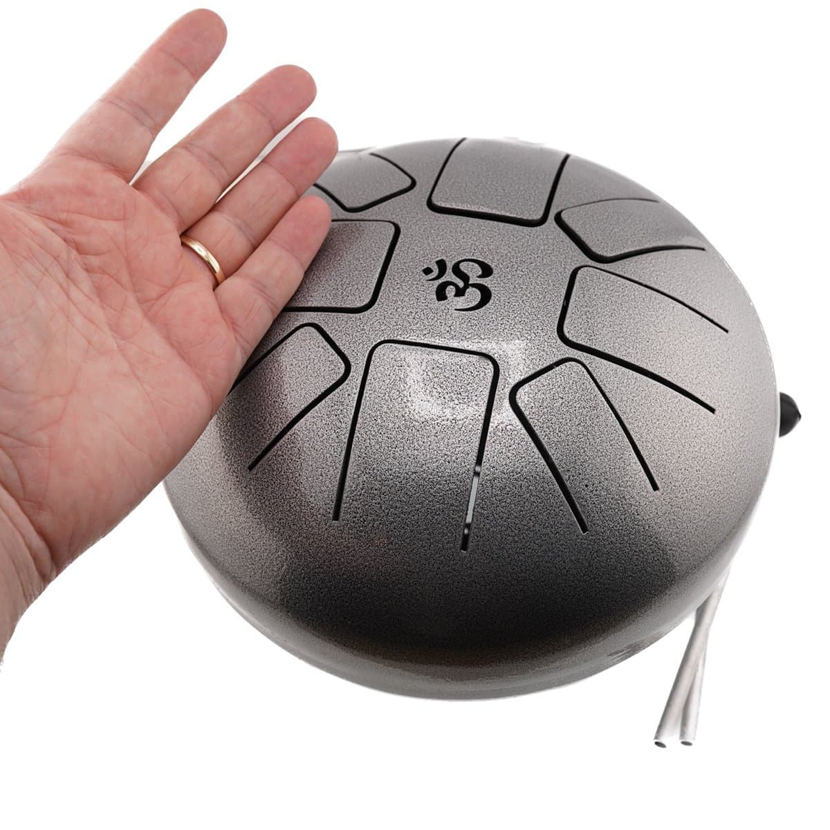 Toba metalica cu 8 note si simbolul om handpan - 22cm - 2 | YEO