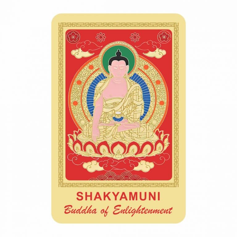 Card pentru fericire si noroc impotriva obstacolelor cu buddha shakyamuni 2023 - 1 | YEO