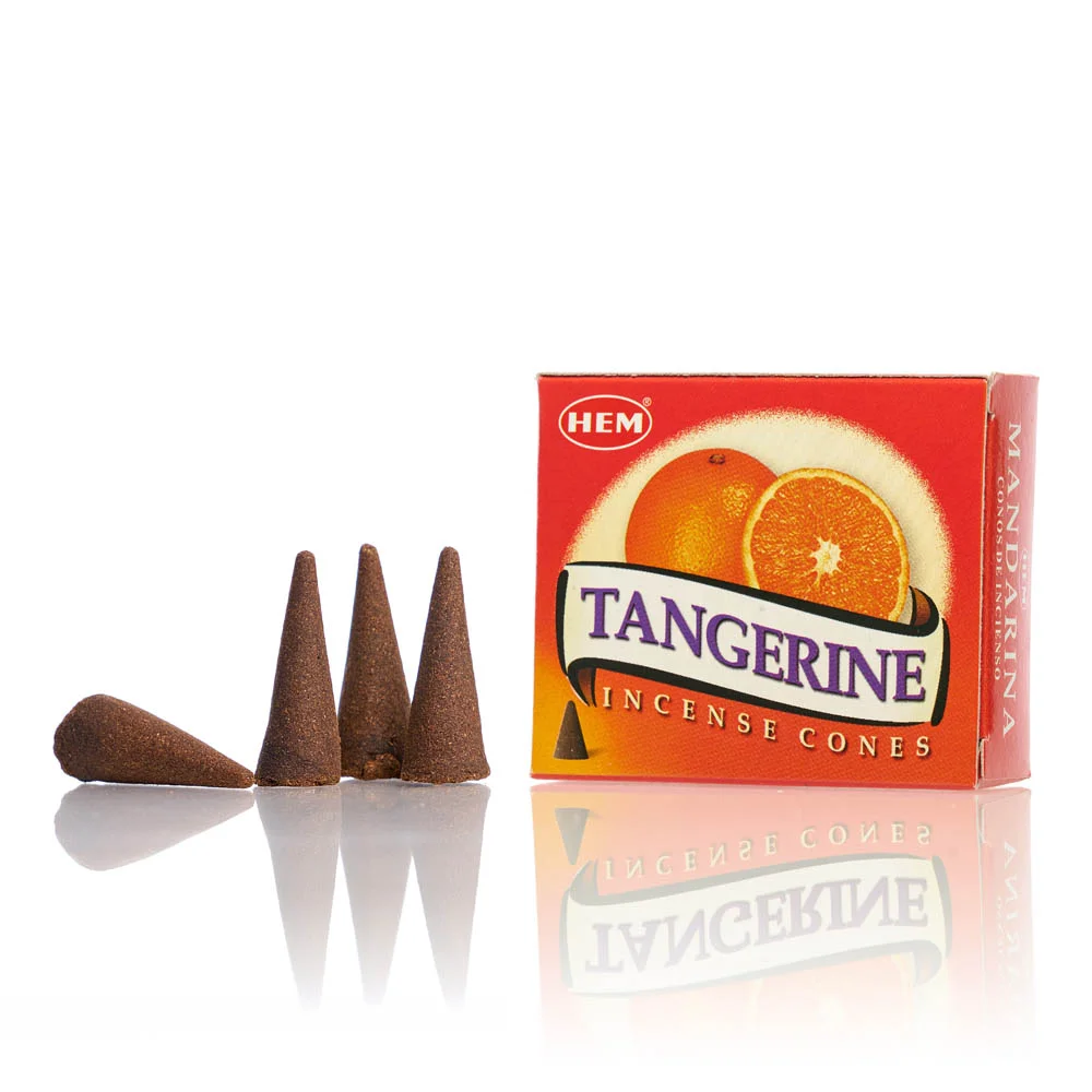 Conuri parfumate fumigatie hem tangerine 10 buc