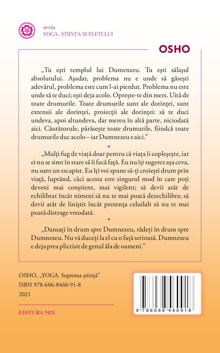 Yoga stiinta suprema - osho carte - 1 | YEO