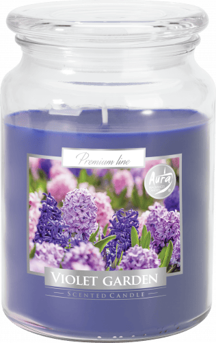 Lumanare parfumata bispol borcan premium line - violet garden