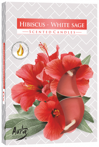 Set 6 pastile lumanari parfumate bispol - hibiscus white sage