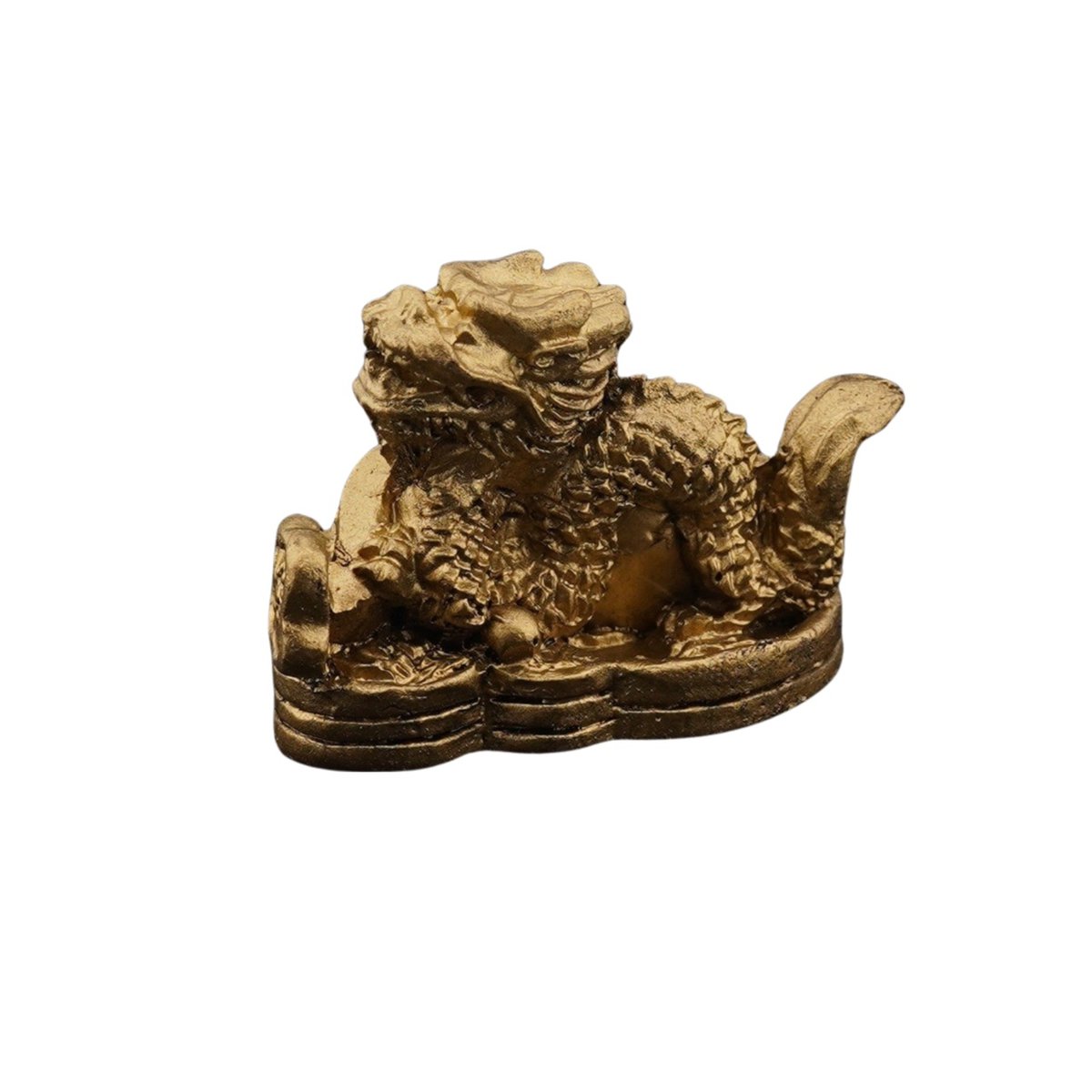 Statueta feng shui dragon cu ru yi din rasina - 5cm - 1 | YEO