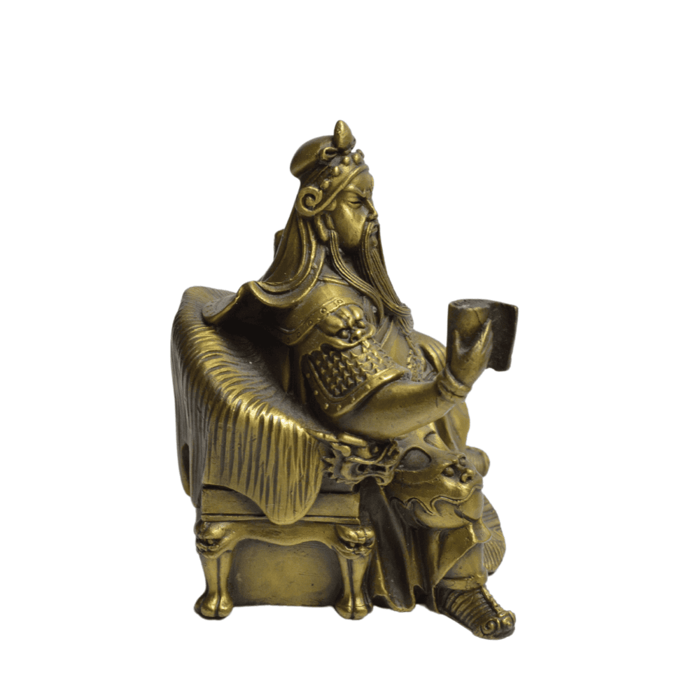 Statueta feng shui din alama guan yu citind o carte 14cm - 1 | YEO