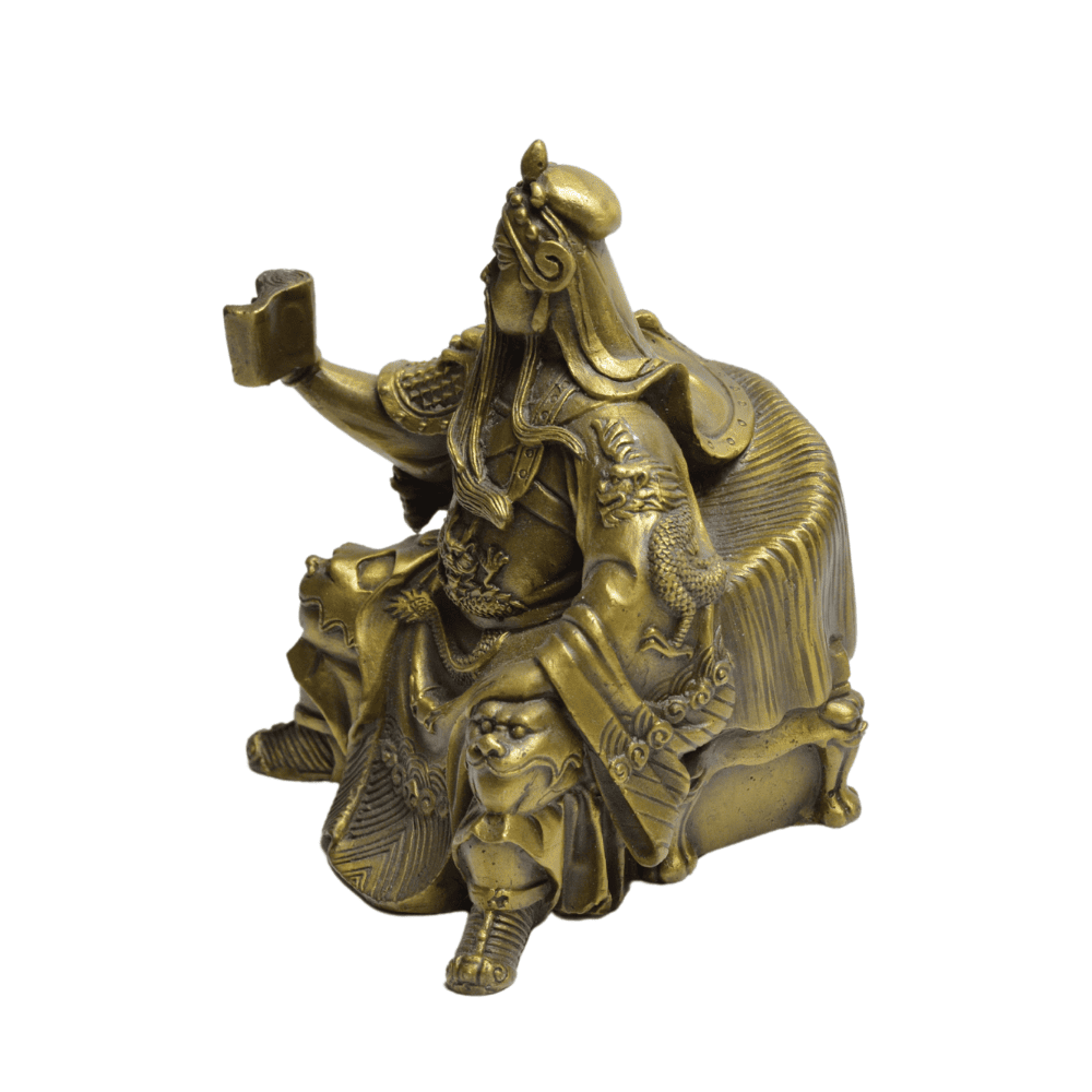 Statueta feng shui din alama guan yu citind o carte 14cm - 2 | YEO