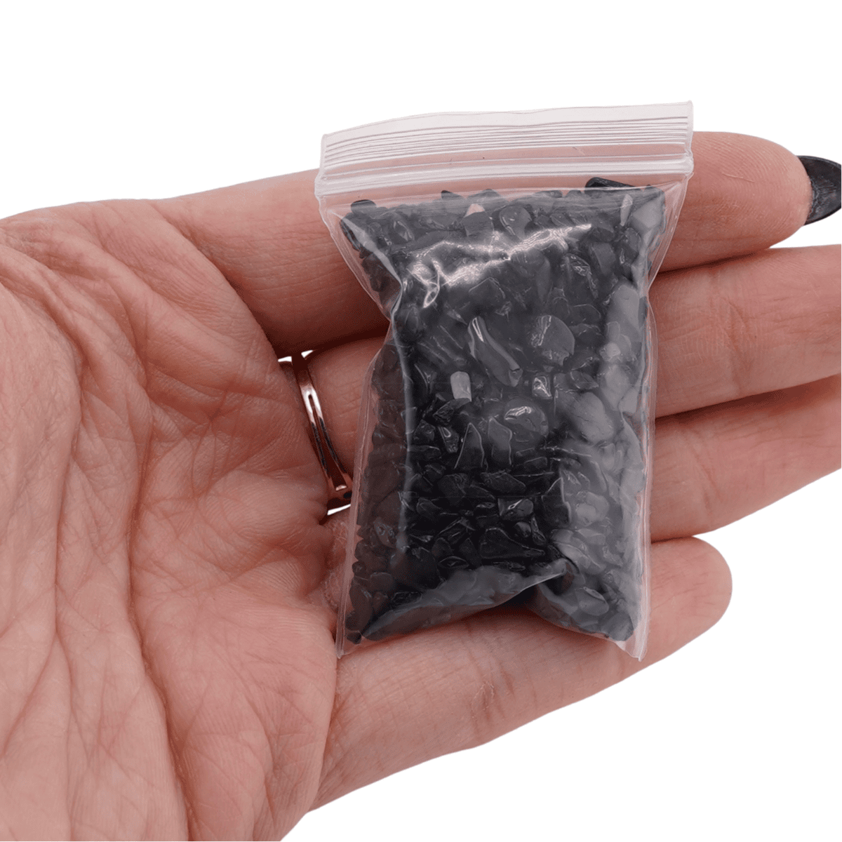 Spartura turmalina neagra pietre chips 2-4mm 25g - 2 | YEO