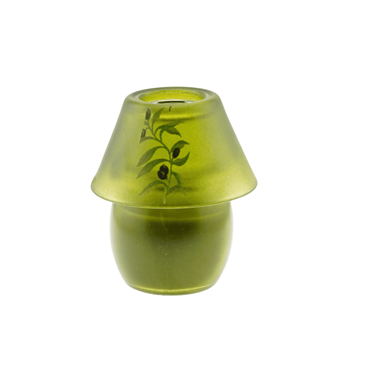 Lumanare din parafina verde model lampa 9cm