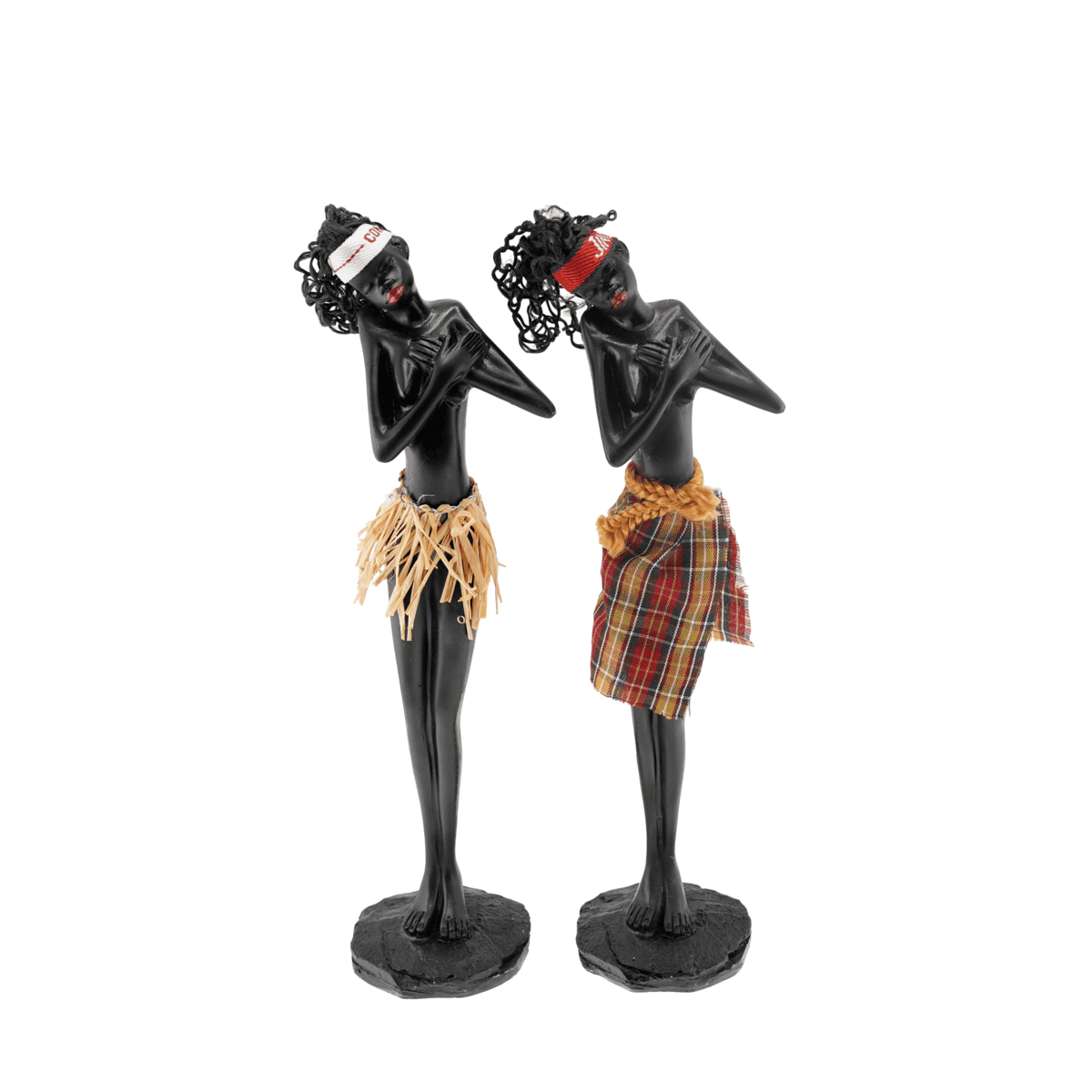 Statueta neagra silueta feminina africana 26cm x 6cm model 2 - 3 | YEO