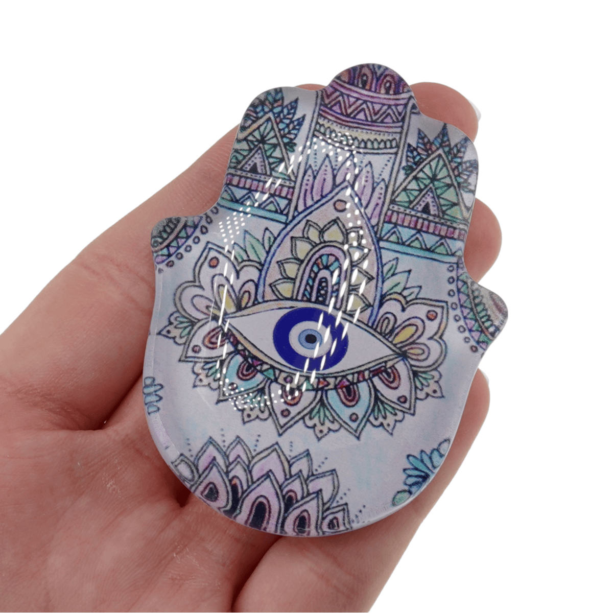 Magnet mana fatimei hamsa si ochi protector si mandala - 7x5cm - 2 | YEO