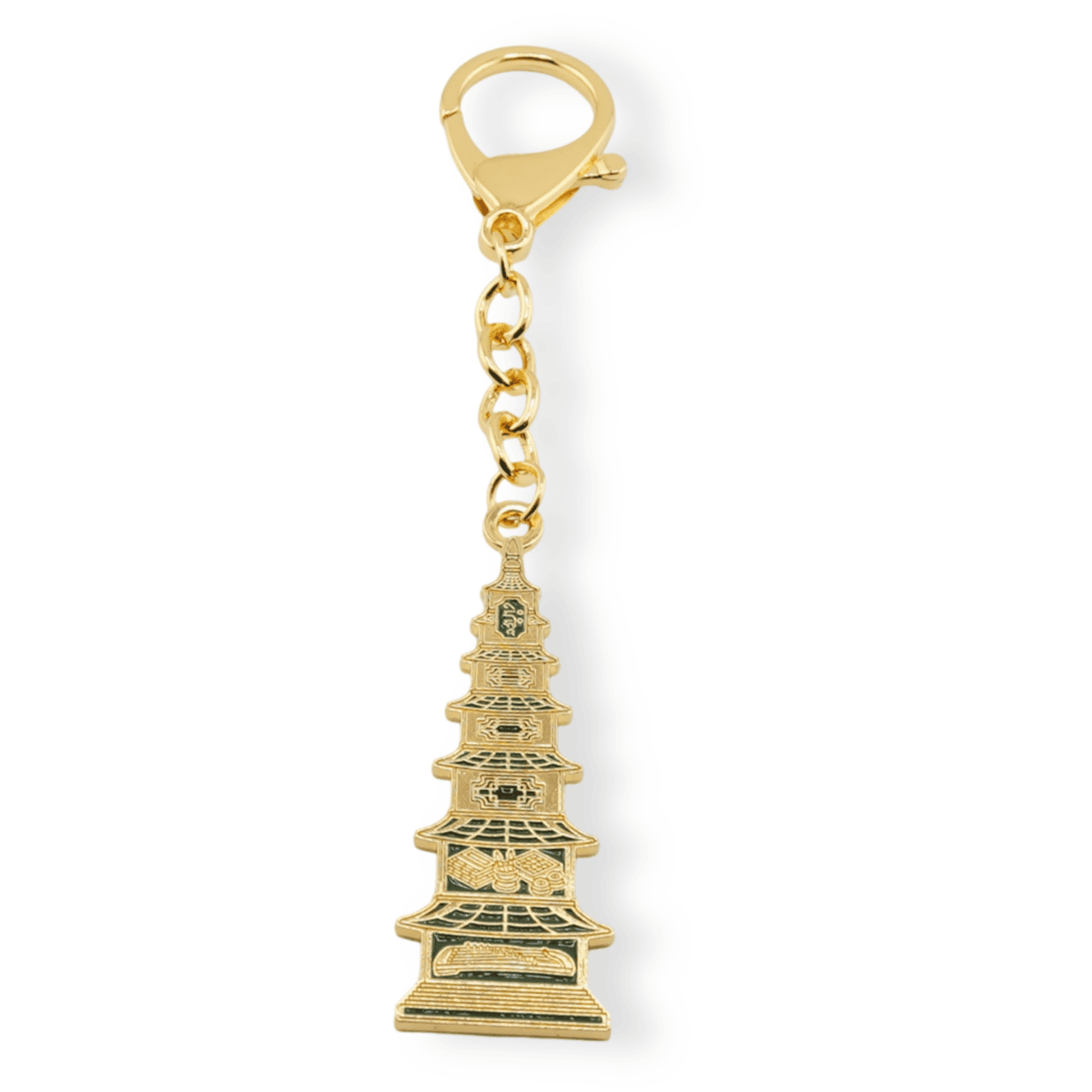 Amuleta feng shui din metal cu pagoda invataturii 2025