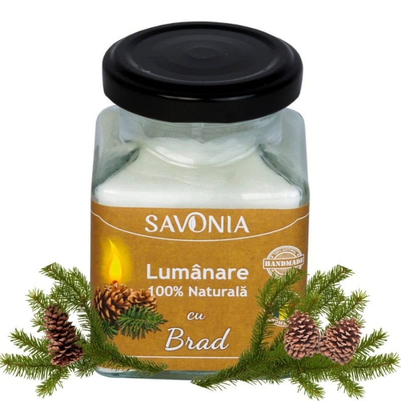 Brad - lumanare 100 naturala 200g savonia