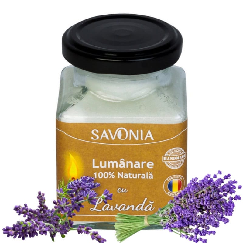 Lavanda - lumanare 100 naturala 200g savonia