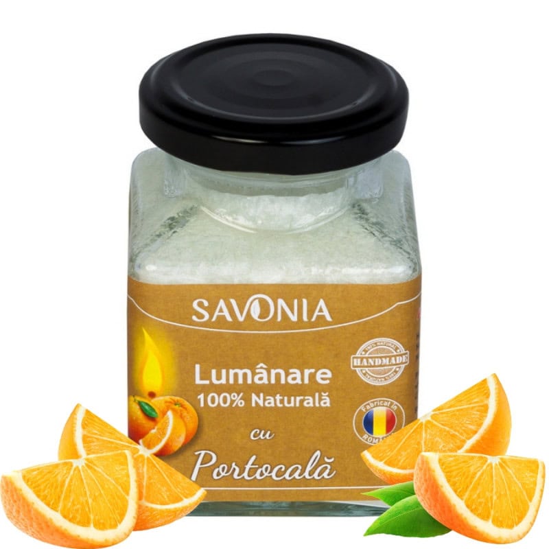 Portocala - lumanare 100 naturala 200g savonia