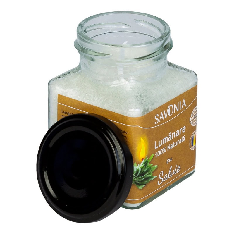 Salvie - lumanare 100 naturala 200g savonia - 1 | YEO