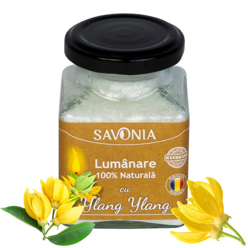 Ylang ylang - lumanare 100 naturala 200g savonia