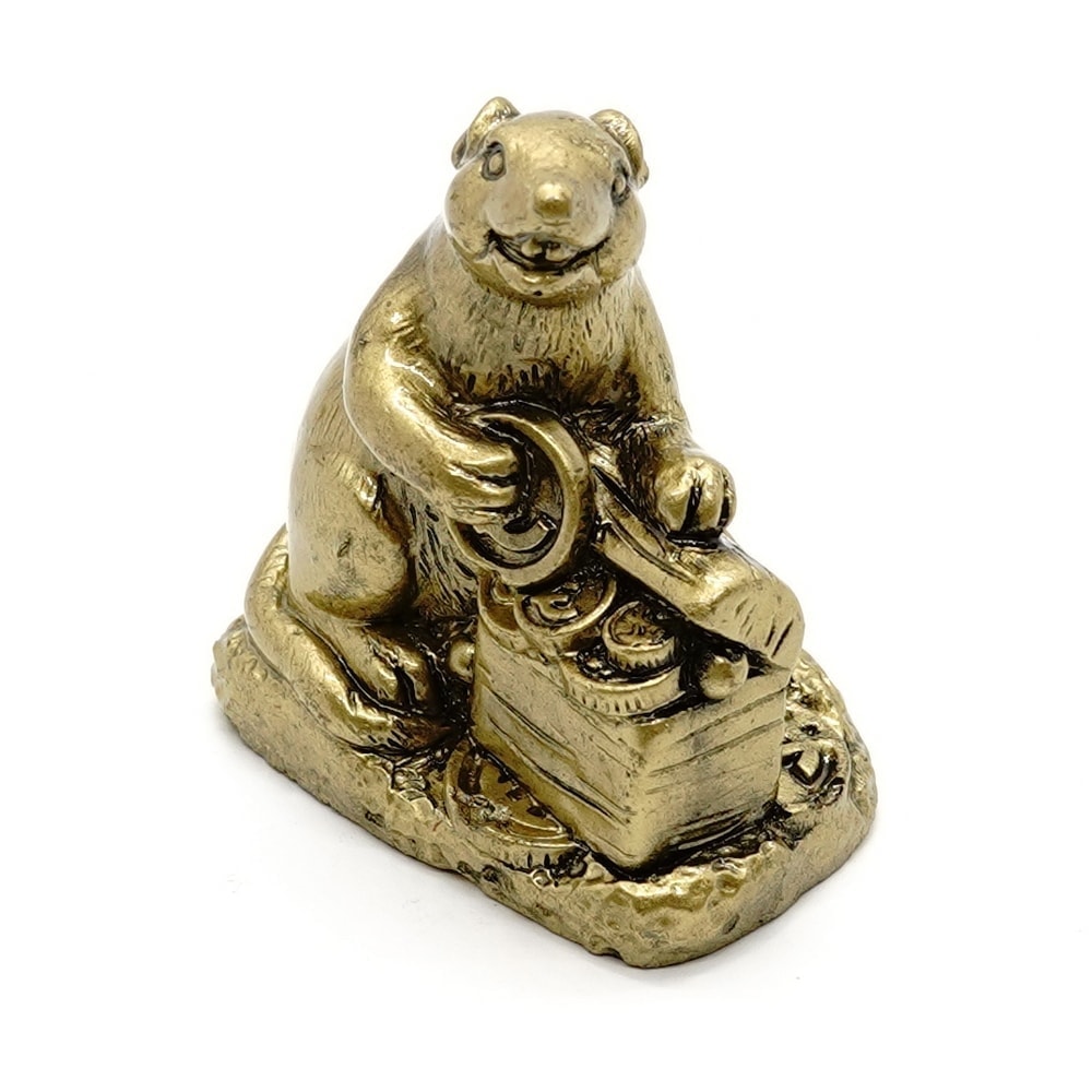 Statueta feng shui sobolan cu cufarul bogatiei si broasca - 6cm - 1 | YEO