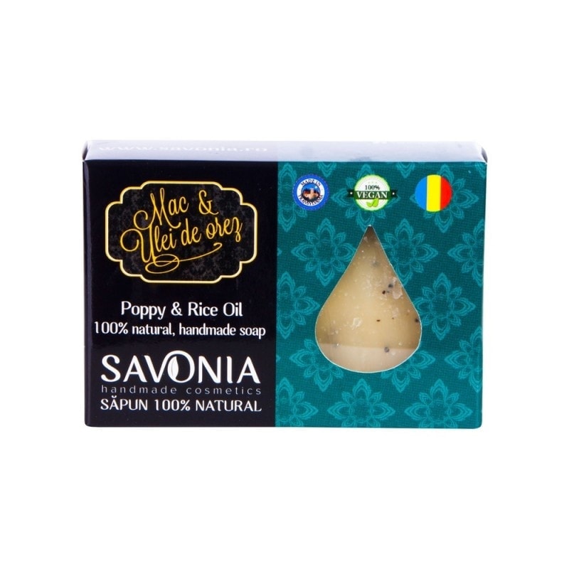 Sapun natural savonia - mac si ulei de orez - 1 | YEO