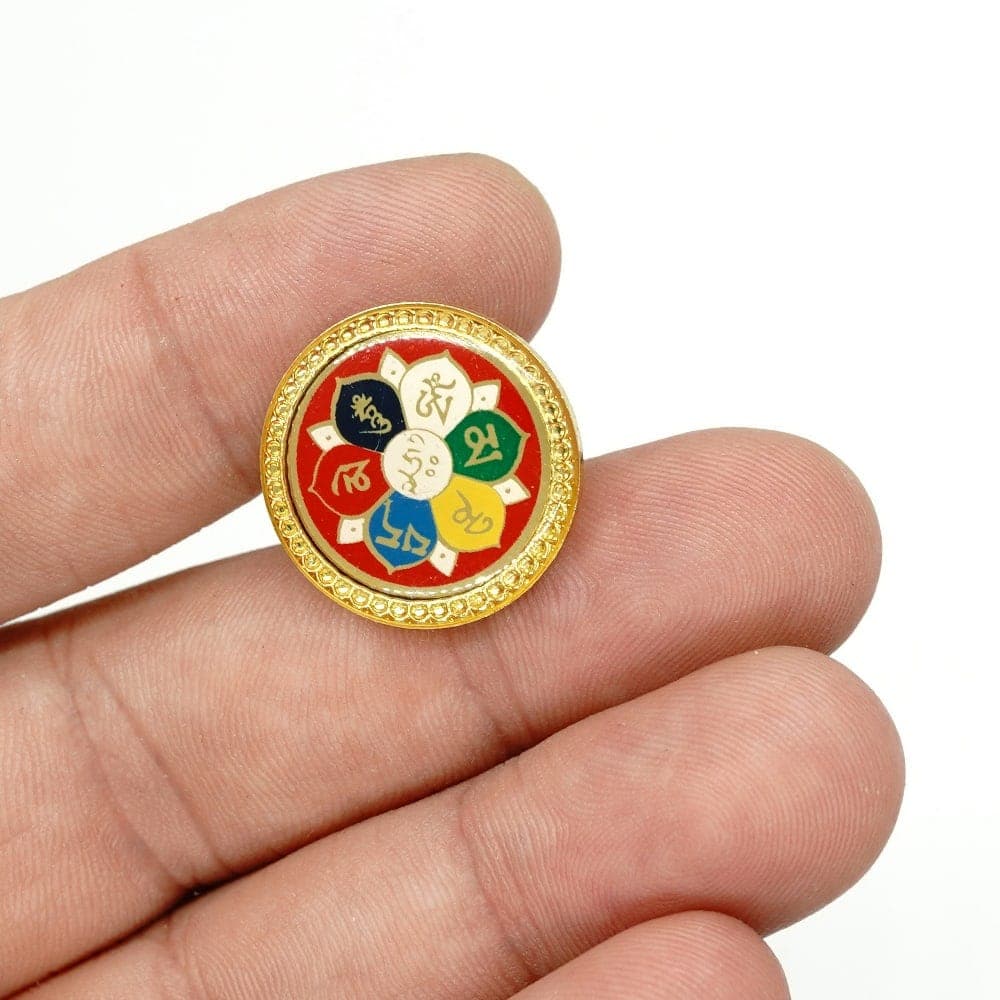 Insigna feng shui om mani padme hum 20mm - 3 | YEO