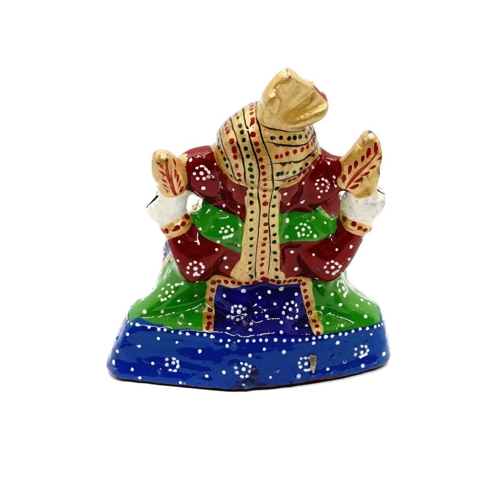 Statueta ganesh multicolor metal emailat 8cm - model 2 - 2 | YEO