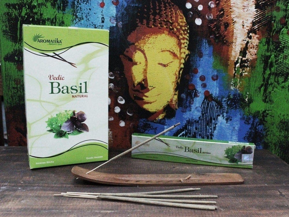 Betisoare parfumate aromatika vedic - basil 15g - 2 | YEO