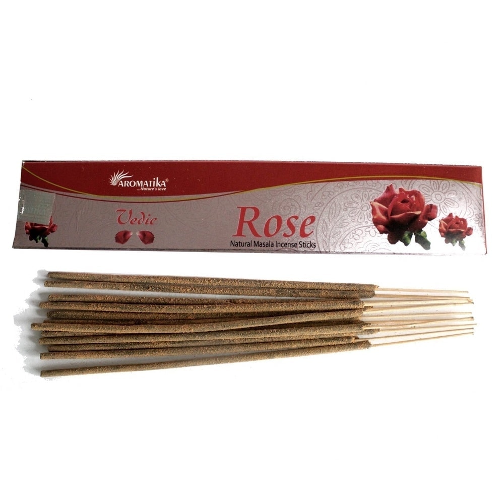 Betisoare parfumate aromatika vedic - rose 15g - 1 | YEO