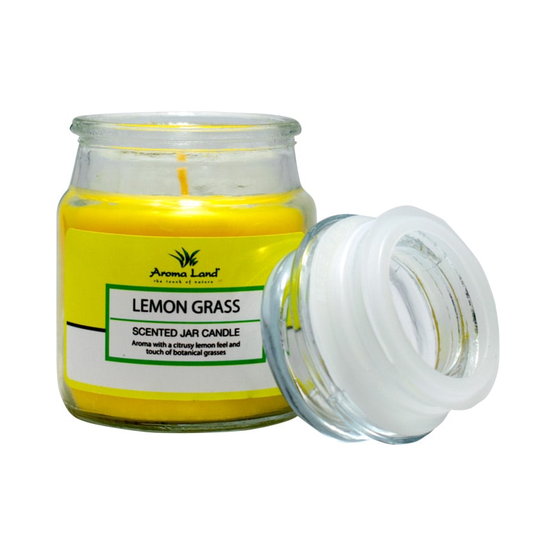 Lumanare parfumata borcan lemongrass aromaland 220g - 1 | YEO