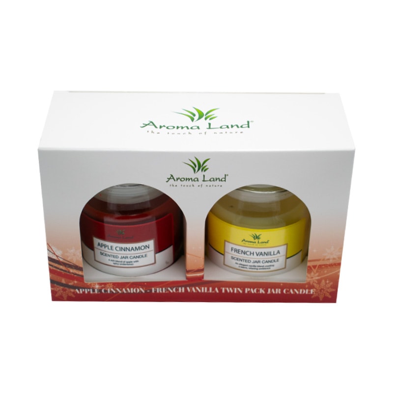 Set 2 lumanari parfumate mar si scortisoara vanilie aromaland 482g - 1 | YEO