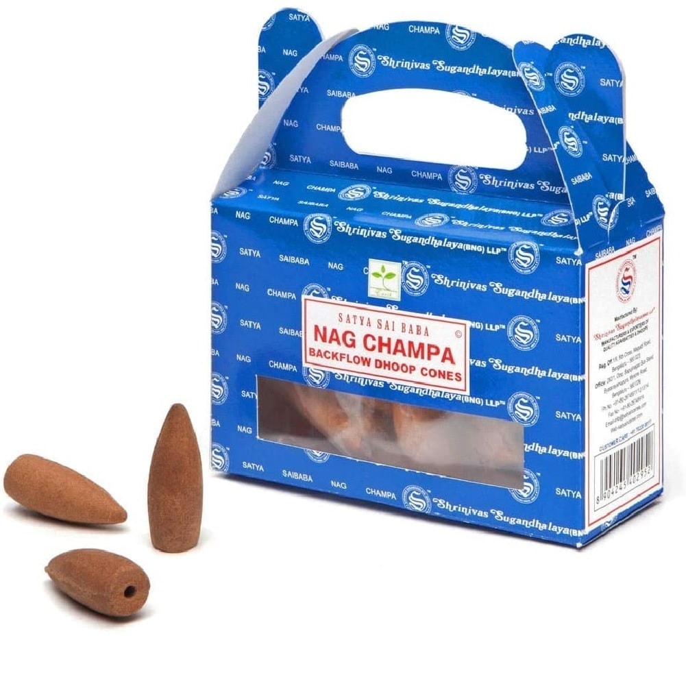 Conuri parfumate backflow satya - nag champa 24 buc - 1 | YEO