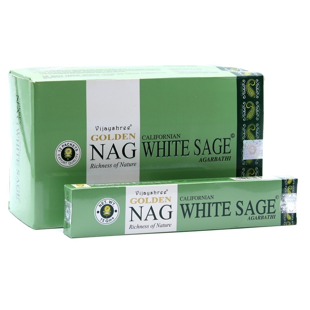 Betisoare parfumate golden nag - white sage 15g