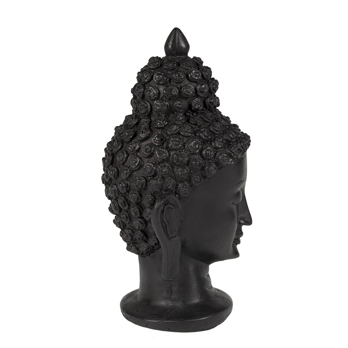 Statueta feng shui buddha din rasina negru - 15cm - 1 | YEO