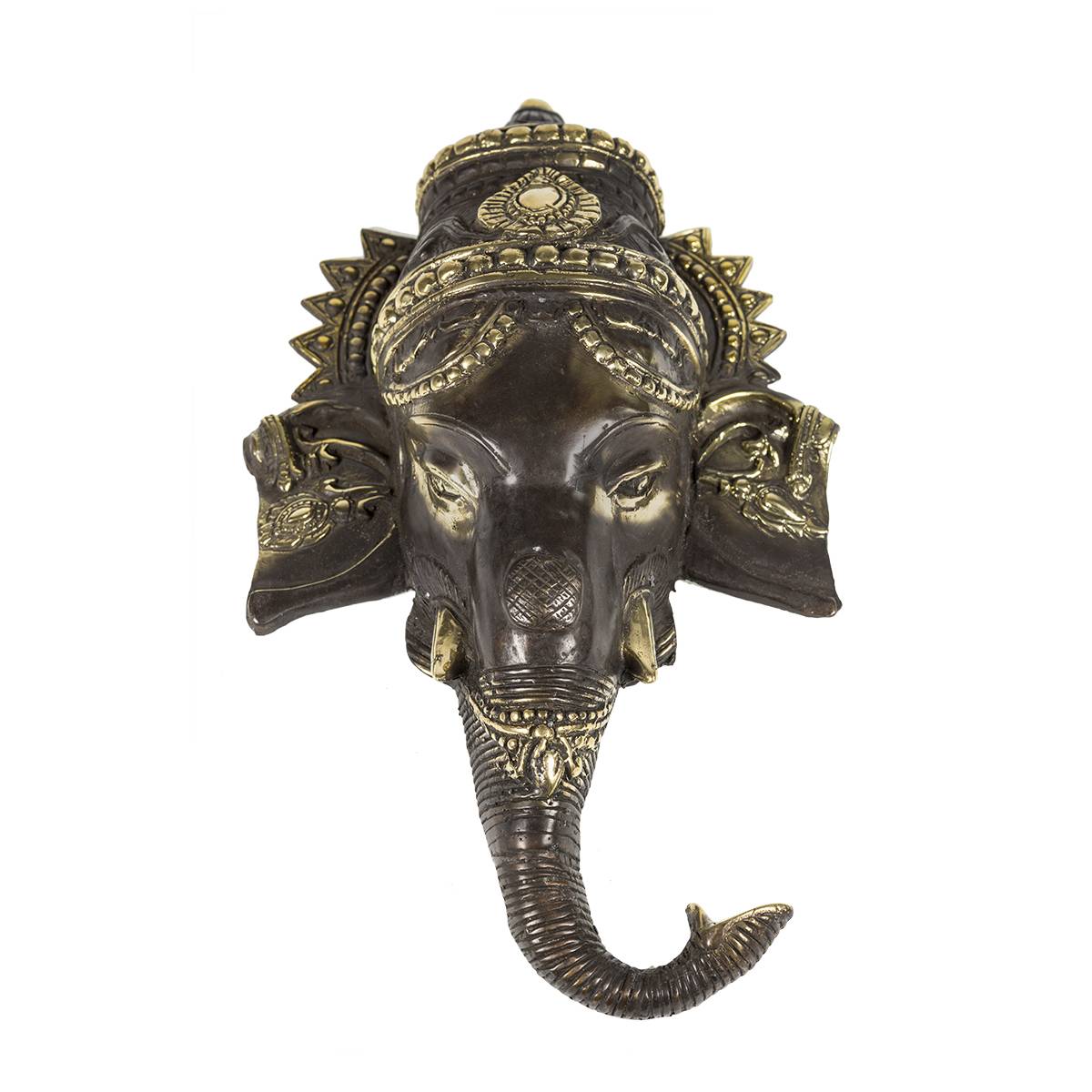 Statueta feng shui ganesh din bronz pentru perete - 32cm