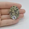 Cabochon Jasp Dalmatian 36x26x8mm C6, imagine 2