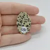 Cabochon Jasp Dalmatian 34x22x5mm C131, imagine 2