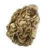 Statueta Feng Shui Buddha cu salba si pepita, 6cm, imagine 3