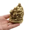 Statueta Feng Shui Buddha fericit pe iepure, 7,5cm, imagine 4